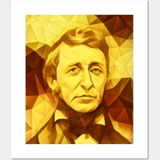 Henry David Thoreau Golden Portrait | Henry David Thoreau Artwork 11 Posters and Art